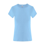 Damen-T-Shirt aus Baumwolle, Kurzarm, 150 g/m² farbe hellblau erste Ansicht