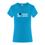 Damen-T-Shirt aus Baumwolle, Kurzarm, 150 g/m² Ansicht mit Druckbereich