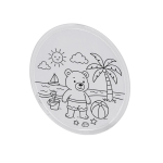 Kinder-Frisbee aus Non-Woven mit Ausmalfläche dritte Ansicht