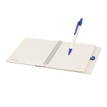 Notizbuch aus recyceltem Karton mit Kugelschreiber, A5 liniert dritte Ansicht