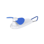 Tragbarer Ventilator mit LED-Taschenlampe und Transportkarabiner