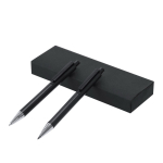 Schreibset mit Bleistift und Kugelschreiber aus recyceltem Alu farbe schwarz erste Ansicht