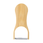 2 in 1 Schäler und Flaschenöffner aus Bambus und Edelstahl dritte Ansicht