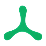 Originelles 3-Flügel-Frisbee, flexibel und leicht aus weichem Gummi farbe grün erste Ansicht