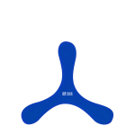 Originelles 3-Flügel-Frisbee, flexibel und leicht aus weichem Gummi Ansicht mit Druckbereich