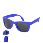 Faltbare Sonnenbrille mit UV400-Schutz und Etui farbe blau erste Ansicht