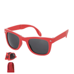 Faltbare Sonnenbrille mit UV400-Schutz und Etui farbe rot erste Ansicht