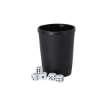 Würfelspiel mit Kunststoffbecher, raue Textur