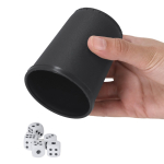 Würfelspiel mit Kunststoffbecher, raue Textur zweite Ansicht