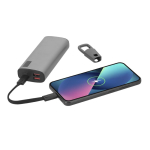 USB-C Lade- und Datenkabel 60 W mit Kunststoffkarabiner dritte Ansicht