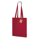 Recycelte Baumwolltasche mit langen Henkeln bedruckt, 140 g/m2 zweite Ansicht
