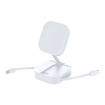 2-in-1 Ladekabel aus Kunststoff mit Magnethalterung 60 W farbe weiß erste Ansicht