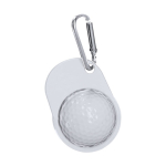 Schlüsselanhänger mit Karabiner und Golfkappen-Design mit Ball farbe weiß erste Ansicht