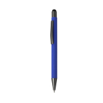 Kugelschreiber mit Touch Pointer aus recyceltem Alu, blaue Tinte farbe blau erste Ansicht
