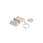 Schlüsselanhänger-Halter aus Weizenstroh mit Einkaufswagenchip vierte Ansicht