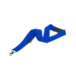 Klassisches Lanyard aus recyceltem Polyester mit Sicherheitsverschluss farbe blau erste Ansicht