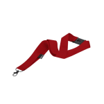 Klassisches Lanyard aus recyceltem Polyester mit Sicherheitsverschluss farbe rot erste Ansicht