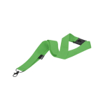 Klassisches Lanyard aus recyceltem Polyester mit Sicherheitsverschluss farbe grün erste Ansicht