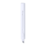 Kugelschreiber Cutter aus Kunststoff mit matter Oberfläche farbe weiß erste Ansicht