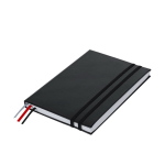 A5-Notizbuch mit Hardcover, 3 Lesezeichenbändern und linierten Seiten zweite Ansicht