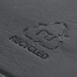 A5-Notizbuch mit Hardcover, 3 Lesezeichenbändern und linierten Seiten achte Ansicht