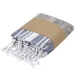 Set aus Strandtasche, Kulturbeutel und Pareo aus Baumwolle Ansicht mit Schachtel