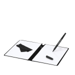 Doppelseitiges Whiteboard in Kunstleder-Etui mit Tuch und Marker Ansicht mit Druckbereich