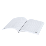 A5-Notizbuch mit weichem Kartoneinband und liniertem Recyclingpapier dritte Ansicht