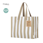 Tasche aus recycelter Baumwolle mit Bodenfalte und langen Henkeln