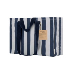 Tasche aus recycelter Baumwolle mit Bodenfalte und langen Henkeln dritte Ansicht