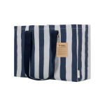 Tasche aus recycelter Baumwolle mit Bodenfalte und langen Henkeln vierte Ansicht