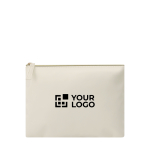 Kulturbeutel aus Kunstleder mit Reißverschlussfach Ansicht mit Druckbereich