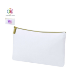 Kosmetiktasche aus Polyester mit goldfarbenem Reißverschluss