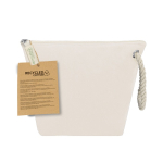 Kulturbeutel aus recycelter Baumwolle mit Kordel farbe natürliche farbe erste Ansicht