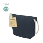 Kulturbeutel aus recycelter Baumwolle mit Kordel