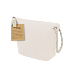 Kulturbeutel aus recycelter Baumwolle mit Kordel dritte Ansicht