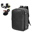 Rucksack aus Kunstleder mit Vakuumpumpe und erweiterbarem Fach