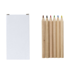 Bleistifte aus Holz im Kartonetui zum Personalisieren farbe weiß erste Ansicht