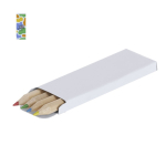 Box mit 4 sechseckigen Holzbleistiften in personalisierbarer Schachtel