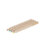 Box mit 4 sechseckigen Holzbleistiften in personalisierbarer Schachtel vierte Ansicht