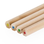 Box mit 4 sechseckigen Holzbleistiften in personalisierbarer Schachtel fünfte Ansicht