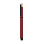 Bambus Rollerball mit recyceltem Aluminium, blaue Tinte farbe bordeaux erste Ansicht