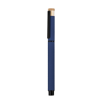 Bambus Rollerball mit recyceltem Aluminium, blaue Tinte farbe marineblau erste Ansicht