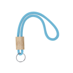 Schlüsselanhänger mit Polyesterkordel in Farben und Bambusverstellung dritte Ansicht