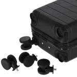 Hartschalen Trolley aus Kunststoff mit abnehmbaren Rollen achte Ansicht