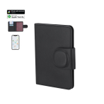 Passhülle aus Kunstleder mit Ortungsgerät und Magnetverschluss