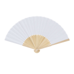 Fächer mit Bambusstreben und Polyestergewebe in Farben farbe weiß erste Ansicht