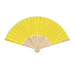 Fächer mit Bambusstreben und Polyestergewebe in Farben farbe gelb erste Ansicht