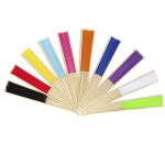 Fächer mit Bambusstreben und Polyestergewebe in Farben dritte Ansicht