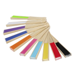 Fächer mit Bambusstreben und Polyestergewebe in Farben vierte Ansicht